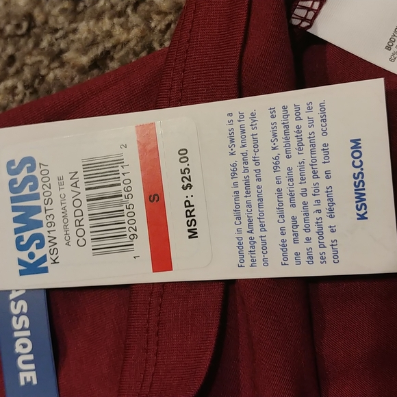 Maroon and white short sleeve crop top - Picture 11 of 13